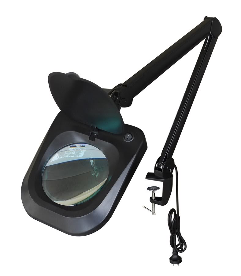 LED black 6 series magnifying lamp