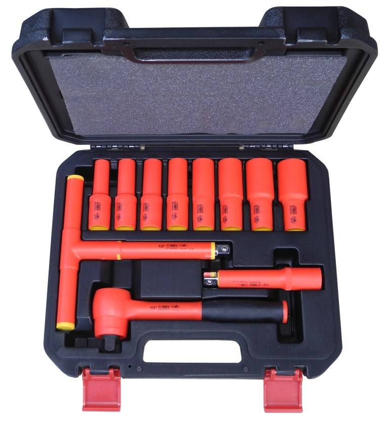 1/2" DR Insulated Socket Set Rhino Electricians Tools