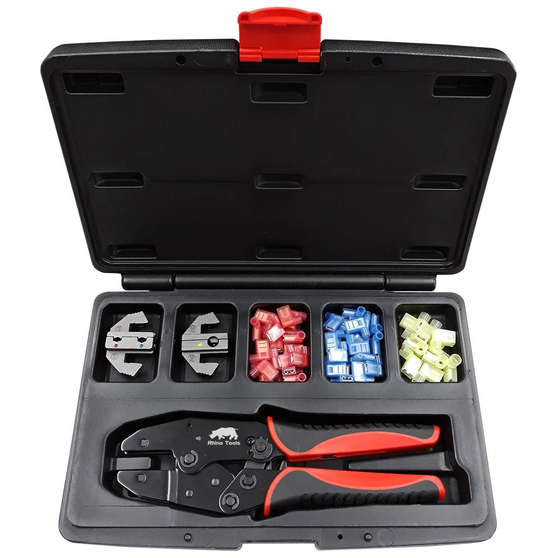 Insulated Flag Terminal Crimping Kit Rhino Electricians Tools Insulated Flag Terminal Crimping Kit Rhino Electricians Tools
