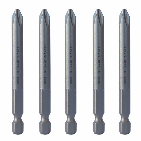 +2 X 75mm JIS Screwdriver Bits Rhino Electricians Tools